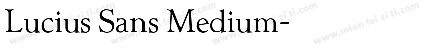 Lucius Sans Medium字体转换